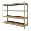 Anemos Kit scaffale legno metallo, 4 ripiani