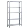 Anemos Scaffale crosser in kit ad incastro, metallo zincato, 5 ripiani con portata max 200 kg, dimensioni 120 x 40 x h.188 cm
