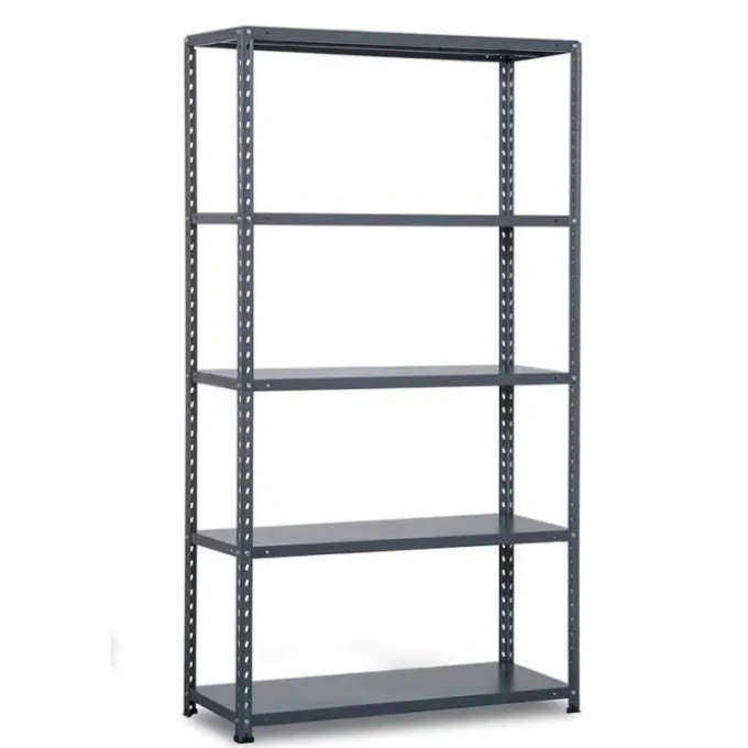 Anemos Scaffale metallico bullonato 5 ripiani 100x40x180h cm