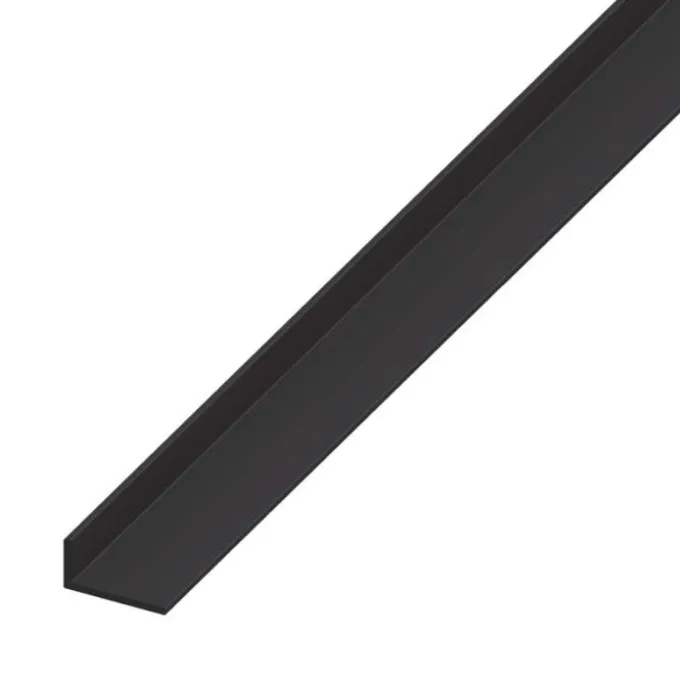 Angolare 20x10x1 pvc nero 1 mt