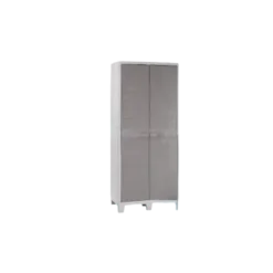 Armadio in resina woody's, portascope 78x44xh.182 cm, colore grigio