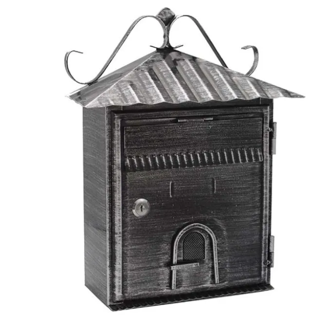 Baltix Cassetta postale in ferro battuto, 28x12x35 cm