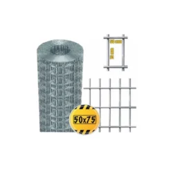 Baltix Rete elettrosaldata zincata, filo 1,7, maglia 50x75 mm, h.150 cm, rotolo 25 mt