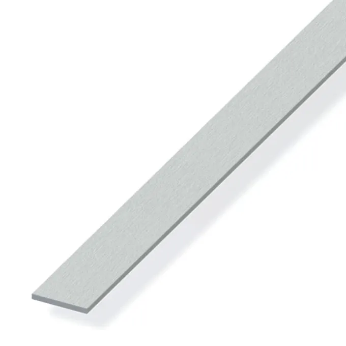 Barra piatta allum 25x2 inox spazzol 1mt