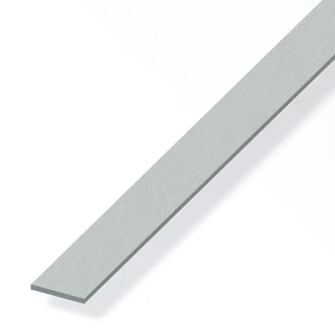 Barra piatta allum 20x2 inox spazzol 1mt