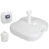 Base ombrellone, in plastica, 44x44x12 cm, colore bianco
