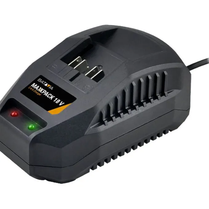 Batavia Caricabatteria 18v 2.4 ah, carica tutte le batterie della piattaforma Maxxpack