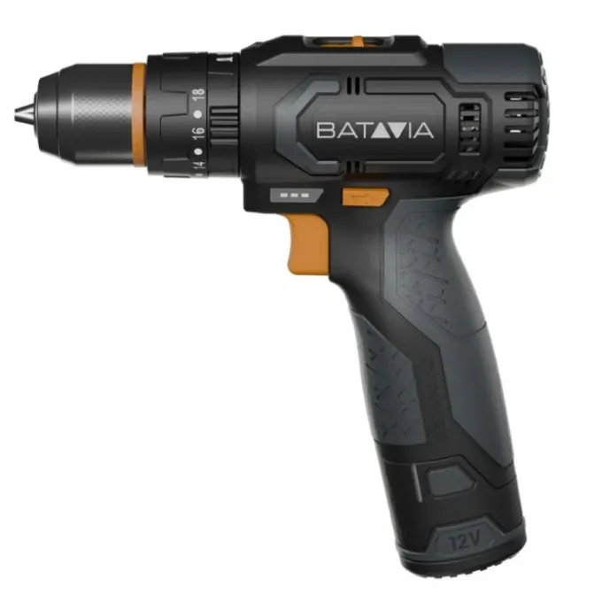 Batavia Trapano a percussione 12v, potenza 2ah, caricaratore usb c