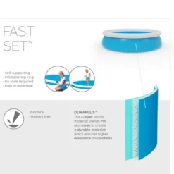 Bestway Piscina fuori terra tonda autoportante fast set 366x76cm