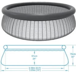 Bestway Piscina fuori terra tonda autoportante fast set 305x76cm con pompa filtro a cartuccia