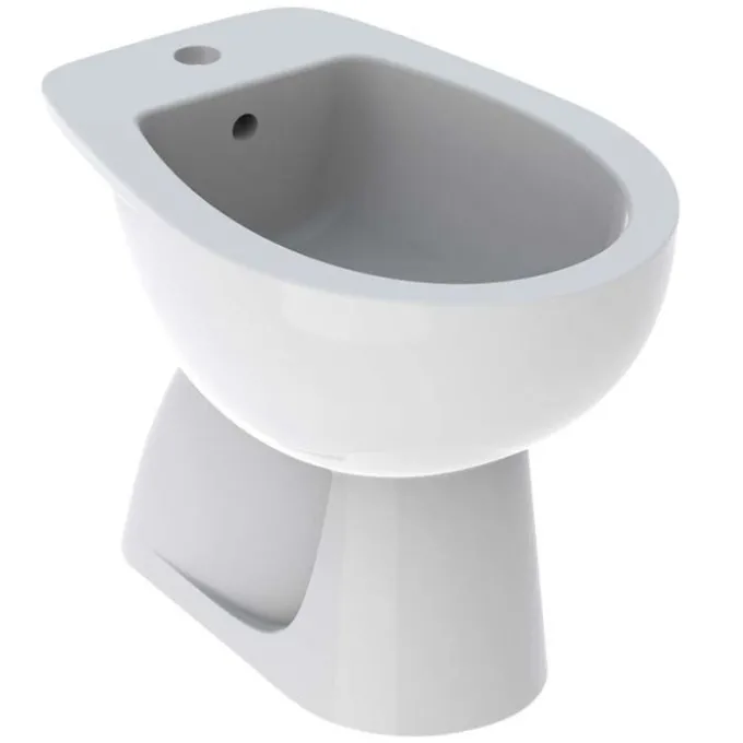 Bidet a pavimento geberit colibrì, in vetrochina, colore bianco, per rubinetti monoforo