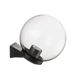 Bion Applique sfera con braccio, Ø 25 cm, in policarbonato, e27, ip44, trasparente