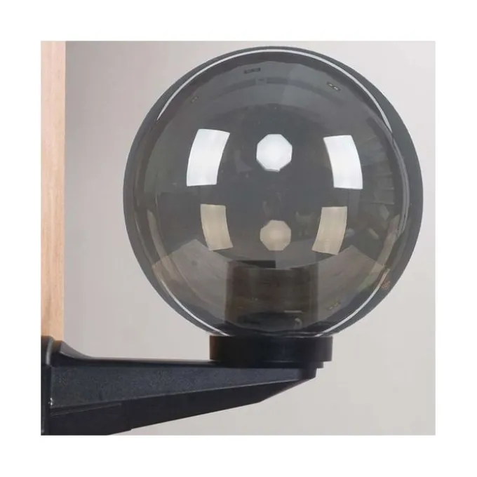 Bion Applique sfera con braccio, Ø 25 cm, in policarbonato, e27, ip44, fume'