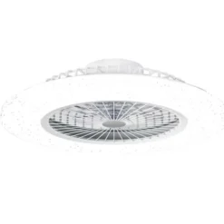 Bion Plafoniera led effetto cielo stellato con ventilatore, potenza luce 55w, 6000 lumen, potenza ventilatore 24w, Ø 57 cm, 6 velocita', 3 cct, dimmerabile, timer 2h, con telecomando