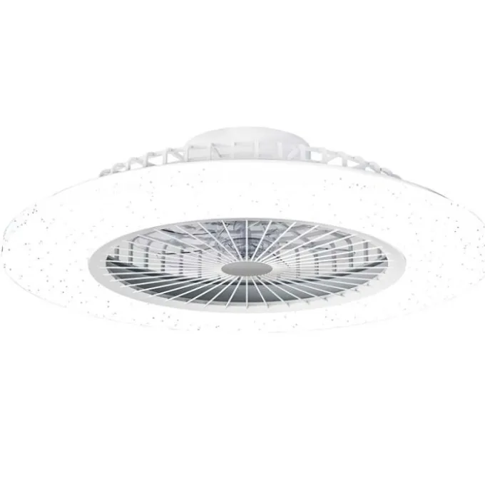 Bion Plafoniera led effetto cielo stellato con ventilatore, potenza luce 55w, 6000 lumen, potenza ventilatore 24w, Ø 57 cm, 6 velocita', 3 cct, dimmerabile, timer 2h, con telecomando