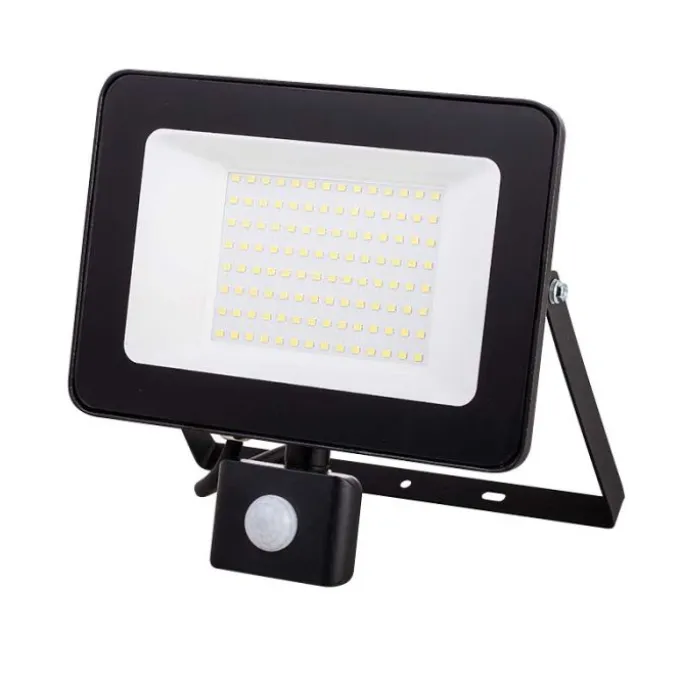 Bion Proiettore 100w, faro a led con sensore di movimento, 4000k luce naturale, 21x21,9x5 cm