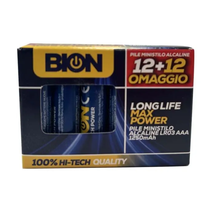 Bion 24 pz batterie alcaline ministilo aaa