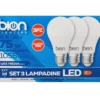 Bion Set 3 lampadine goccia 11w luce fredda e27
