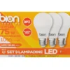 Bion Set 3 lampadine goccia 11w luce calda e27