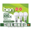 Bion Set 3 lampadine led a goccia 15 watt, resa 100 watt massima luminosita, attacco e27, luce naturale