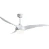 Bion Ventilatore da soffitto, 3 pale 116 cm, 70w, con luce led 15w 2000lm, 3 velocita', timer, con telecomando, colore nero