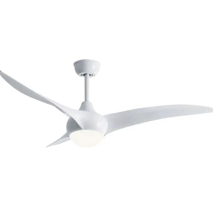 Bion Ventilatore da soffitto, 3 pale 116 cm, 70w, con luce led 15w 2000lm, 3 velocita', timer, con telecomando, colore nero