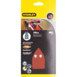 Black+decker Fogli abrasivi, con velcro, grana 240, 5 pezzi
