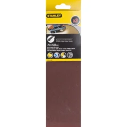 Black+decker Nastri abrasivi 75x533 mm. grana 100, 3 pezzi