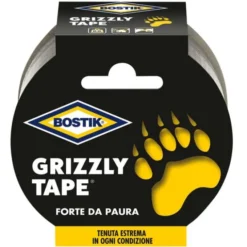 Bostik Nastro riparazioni grizzly, estrema durata e resistenza all'acqua e raggi uv, tape 50 mm x 10 mt, colore grigio
