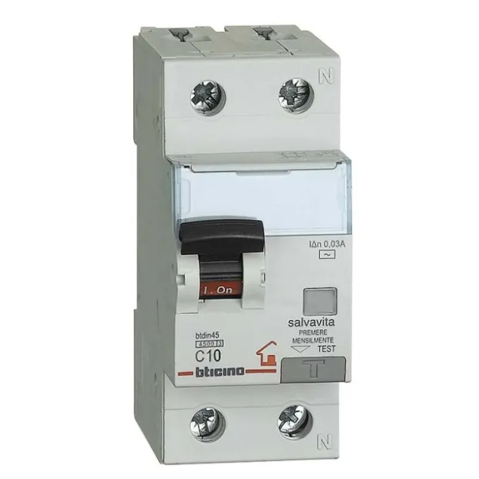 Btdin45 - mag. diff ac 1p+n 30ma 10a 4500a