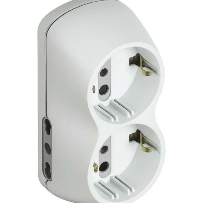 Bticino Adattatore 16a - 2x10/16+2schuko c/int b4 bianco