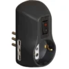 Bticino Adattatore safe 1 presa standard tedesca e 2 prese 10a con interruttore di sicurezza - nero