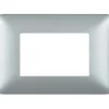 Bticino Placca 3p silver matix