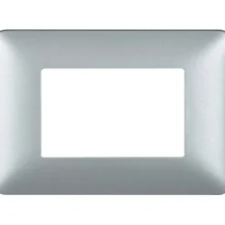 Bticino Placca 3p silver matix