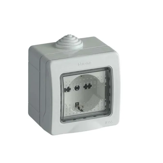 Bticino Presa schuko bipasso in custodia IP55 2 moduli