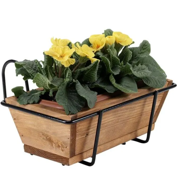 Buzzi Fioriera in legno da balcone, 35x14xh.11 cm