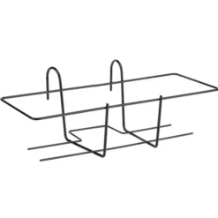 Buzzi Fioriera sonia, portavaso da balcone in filo acciaio nero 60x18 cm