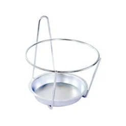 Buzzi Portavaso singolo, zincato, con sottovaso, Ø 22 cm