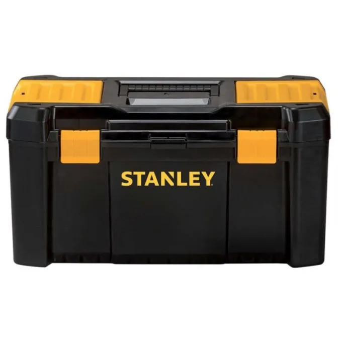 Cassetta essential, 19", con vaschetta estraibile e organizer nel coperchio, due cerniere di chiusura in metallo, cm 48,2x25,4xh.25