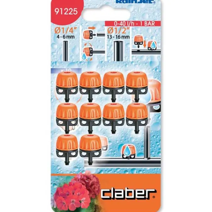 Claber Gocciolatore portata regolabile, 0-40 lt/h