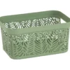 Contenitore jungle, 4,5 lt, 25,5x17,3xh.12,5 cm, utile per armadi, scaffali o armadietti, colore salvia o tortora