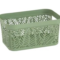 Contenitore jungle, 4,5 lt, 25,5x17,3xh.12,5 cm, utile per armadi, scaffali o armadietti, colore salvia o tortora