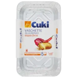 Cuki vaschetta alluminio, 4 porzioni, conf. 4 pz