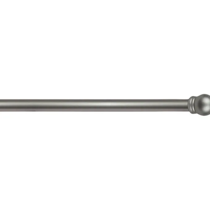 Errebi Kit bastone per tenda in ferro con supporti, d.17/20, estensibile da 160 a 300 cm, nichel