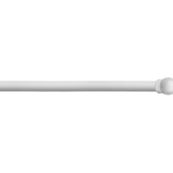 Errebi Kit bastone per tenda in ferro con supporti, d.17/20, estensibile da 160 a 300 cm, bianco