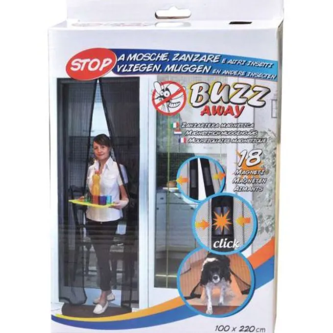 Euromarketing Buzz away-zanzariera per porta magnetica 120x220cm