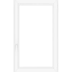 Finestra in pvc, 1 anta vasistas 80xh.60 cm, telaio 70 mm 6 camere armatura in acciaio, vetro 28 mm, colore bianco
