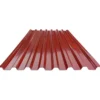 Foglio lamiera grecata 2 x 1 mt, spessore 0,6, colore rosso scuro