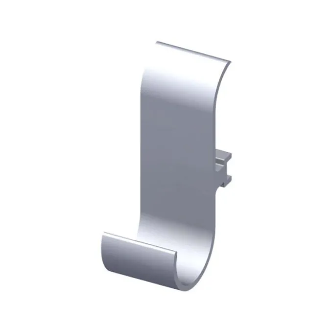 Gancio uni coaxis alluminio naturale 2pz