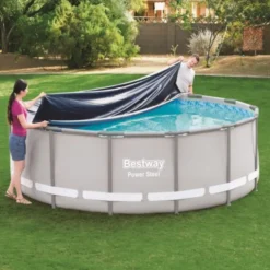 Gardenia Copertura 58248 power steel rotonda per piscina fuori terra da 427 cm